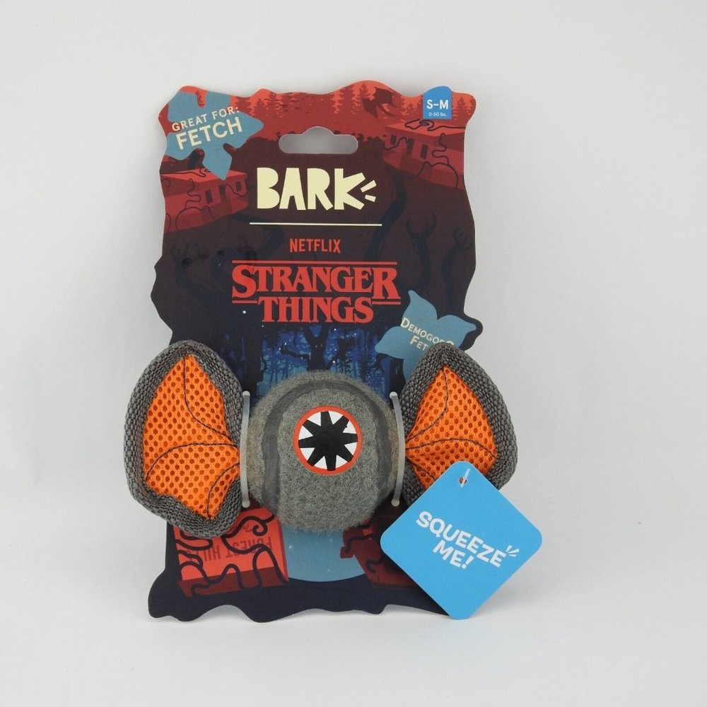 New  Rare Bark Box Stranger Things Demobat Ball Dog Toy XS-S  0-2O lbs